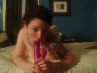 Tattooed Emo Chick And Her Vibrator