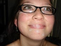 Babe With Glasses And Cum Facial