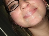 Babe With Glasses And Cum Facial