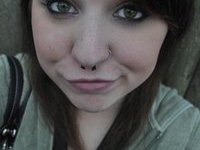 Busty Emo Babe Making Faces