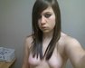 Emo Teen Shows Her Small Tits