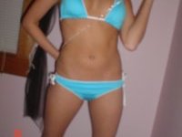 Blue bikini hot teen
