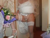 Just married blonde babe