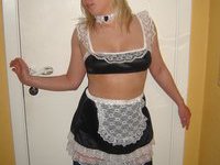 Naughty blonde amateur maid