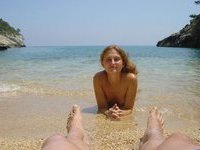 Ex girlfriend posing on a holiday