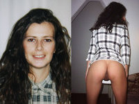 Moana Miller Before-after, dressed-undressed