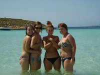 Four amateur moms at vacation