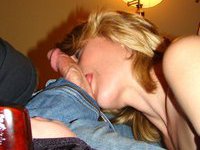 Sex with naughty blonde wife