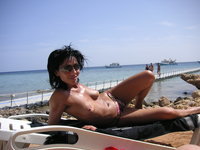 French amateur wife at beach