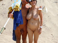 Busty mom at nudist beach
