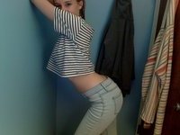 Shy teenage babe in her room