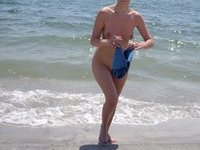 Horny babes having sex party at beach