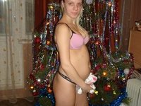 Blonde amateur wife nude at home