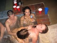 Swingers orgy at sauna