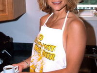 blond ex-wife in the kitchen