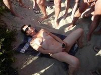 Real swingers mass orgy at beach
