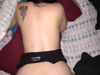 Tattooed amateur GF masturbate and sex pics