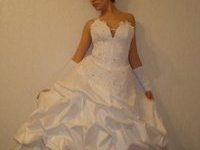 Sexy bride takes off her dress