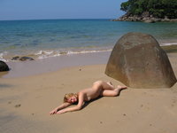 Danish babe naked on the beach