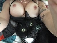 Nice big tits girl selfie