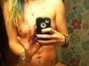 Punk girl nude at home