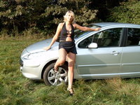 Outdoor posing for nice hot blonde
