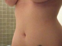 Sexy pierced saggy tits