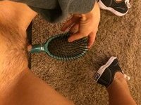Young blonde GF playing at home
