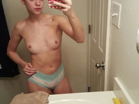 Sexy tiny tit redneck teen GF selfies