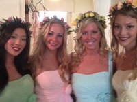Slutty bisex bride at lesbian bachelorette party