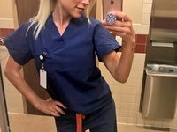 Very sexy blond nurse MILF Pierce