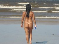 Brazil shy beach babe