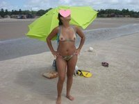 Brazil shy beach babe