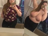 Huge tits on homemade pig