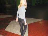 Blonde amateur likes to wear pantyhose