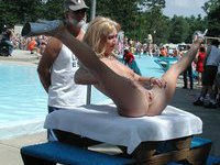 Nude amateur show outdoors
