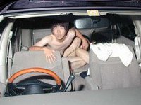 Japan fuck in a car