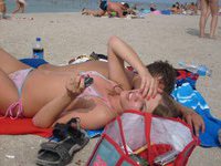 Teen on nudist beach holiday