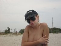 Teen on nudist beach holiday