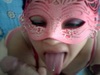 Pretty masked brunette milf wife make a hell of a blowjob when parents sleeps