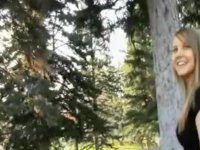 Babe sucks cock and has sex in nature