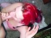 Girl with red hair blows and having sex