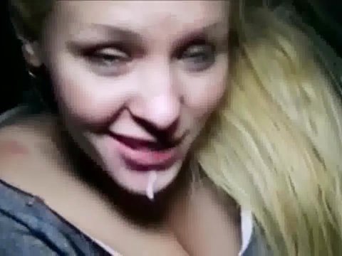 Play 'Girlfriend blonde does blowjob and gets cum on her face'