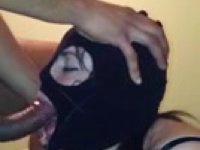 Fucked the mouth of a babe in a bandit mask