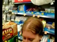 Blowjob from a stranger in a store