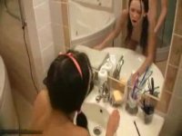 Sex with petite stepsister in the bathroom