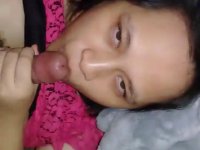 POV blowjob from stepdaughter