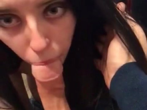 Play 'Cute brunette sucks big dick POV and gets cum in mouth'