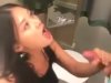 Asian blowjob in toilet and cum in mouth