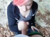 POV blowjob from a young babe in the woods